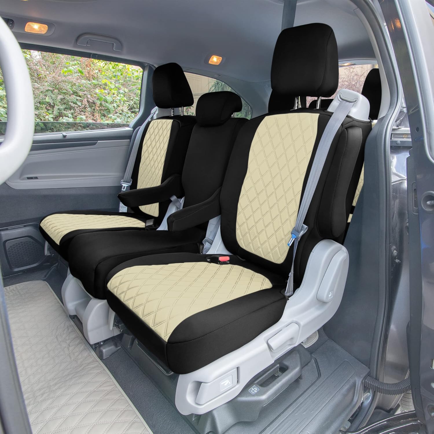 FH Group Fundas de asiento de ajuste personalizado para Honda Odyssey 2018-2023, fundas de asiento de automóvil, fundas de asiento de neopreno,