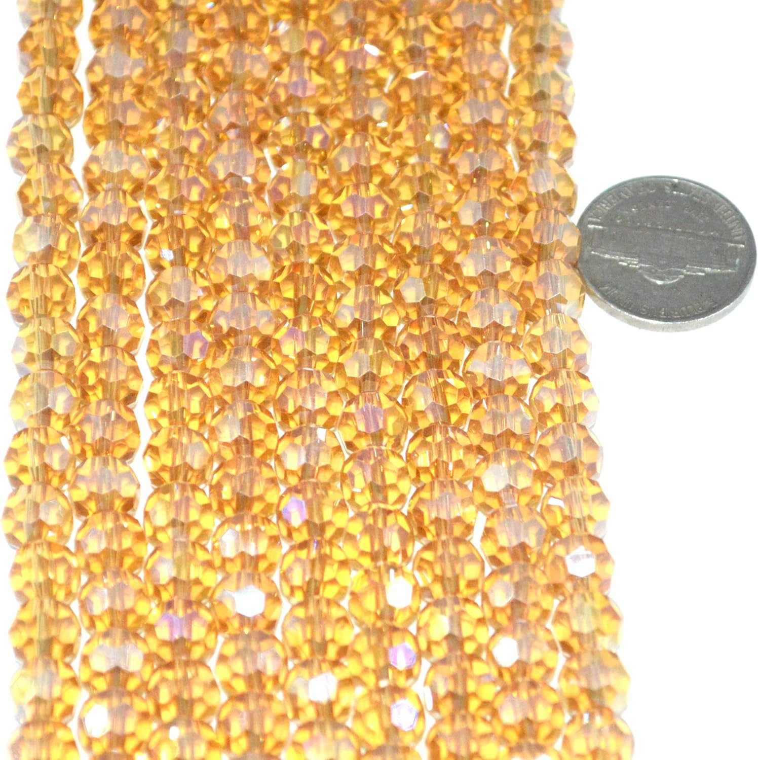 RJTMGY – Cuentas de cristal facetadas de 0.315 pulgadas (0.315 in), cuentas sueltas y espaciadoras redondas para suministros de fabricación de joyas