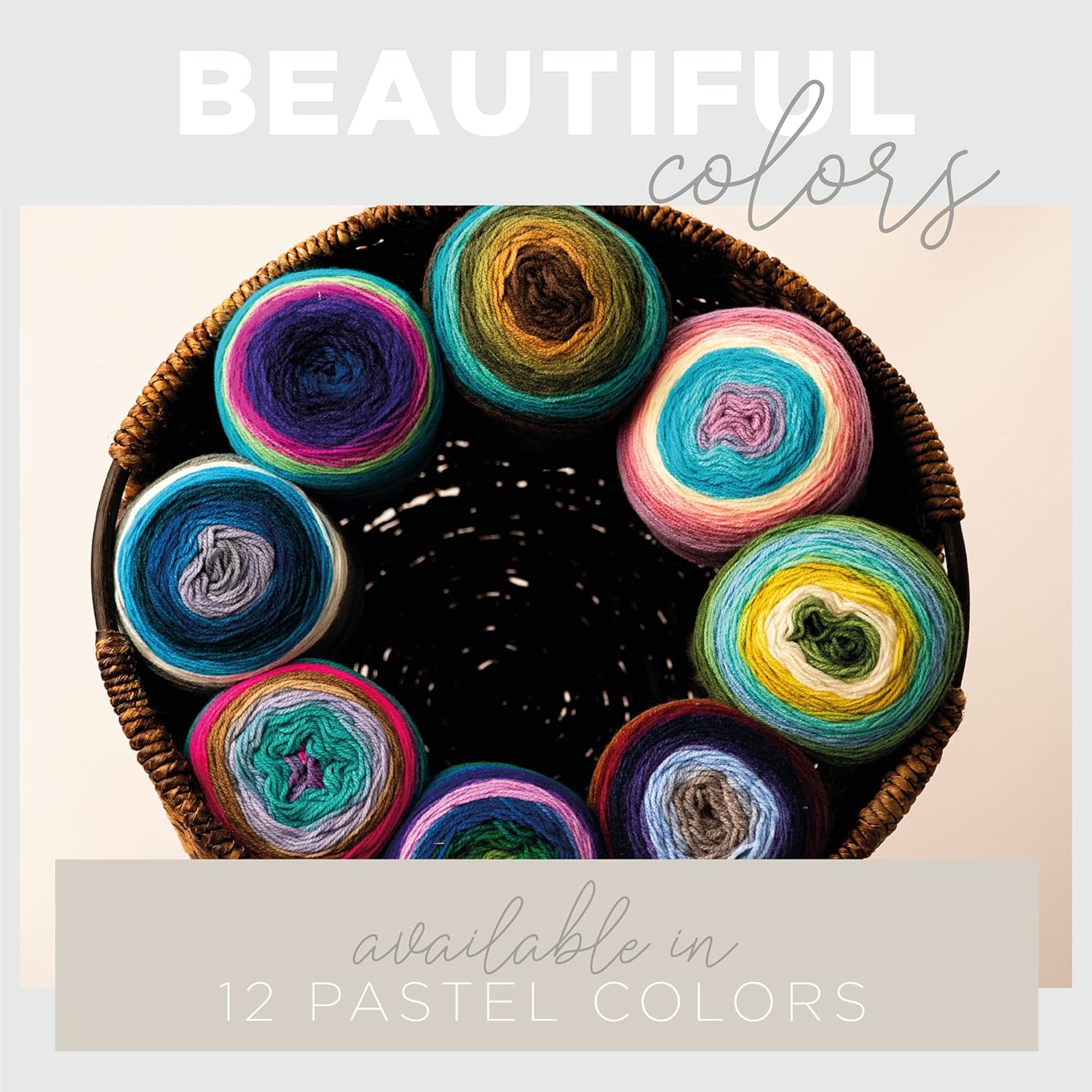 Lion Brand Yarn Mandala Ombré – Ovillo de hilo suave para tejer y tejer, puro, paquete de 3 unidades
