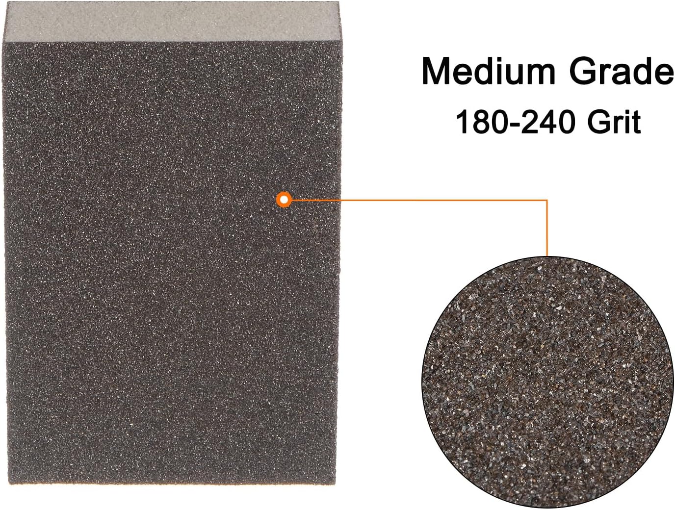 Bloques de esponja de lijado de grano medio, bloque de lijado de espuma de grano 180-240 para pulir la cocina, paneles de yeso de madera de metal,