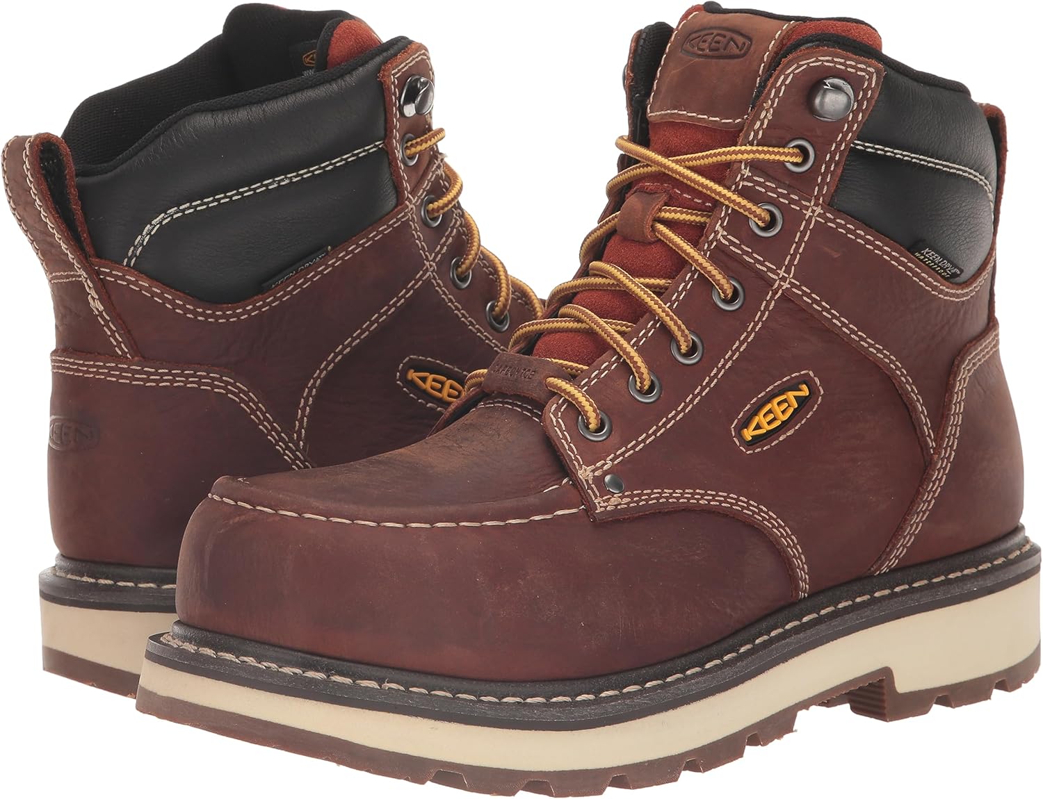 KEEN Utility Cincinnati – Botas de trabajo resistentes al agua con punta compuesta de 6 pulgadas para hombre, tacón de 90 grados