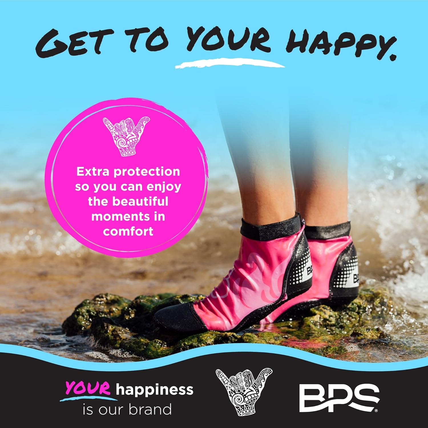 BPS Calcetines de agua suaves y ultra elásticos de Nueva Zelanda ‘Second Skin’, unisex, para voleibol de playa, aletas de natación, actividades