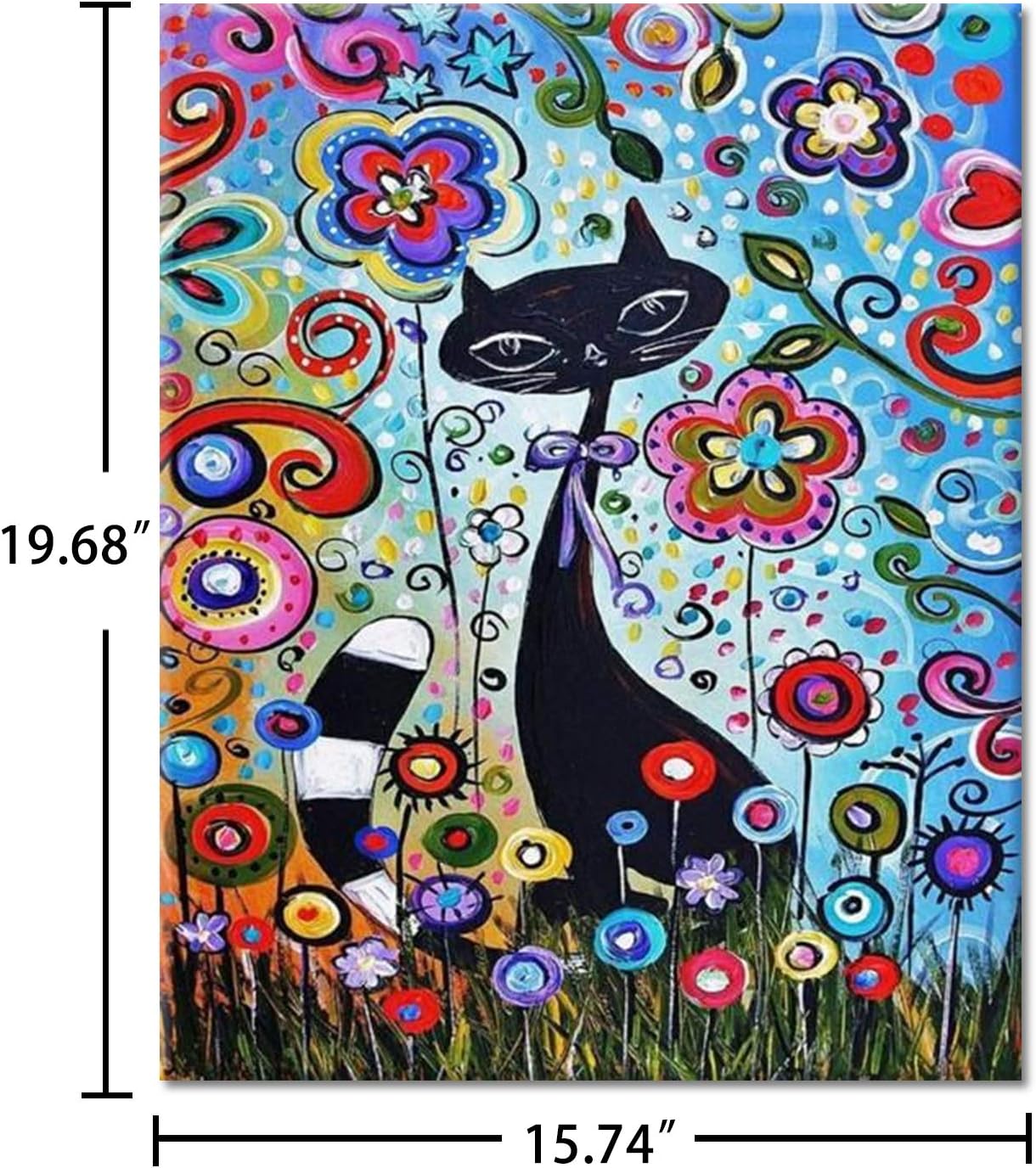 VIGEIYA – Obra de arte para hacer tu mismo por números, para adultos, incluye lienzo enmarcado, caballete, pinceles y pintura acrílica, 16×20