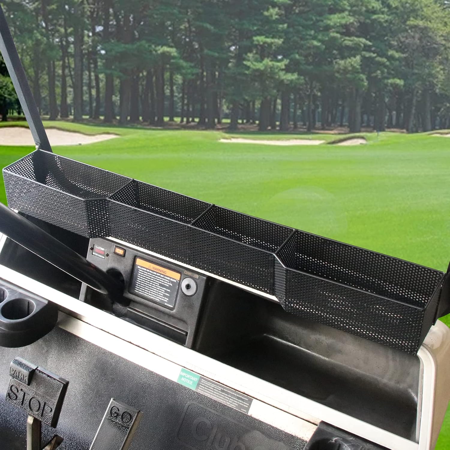 Cesta de almacenamiento interior frontal para carrito de golf para Club Car DS Precedent, EZGo RXV TXT, organizador de bandeja de almacenamiento