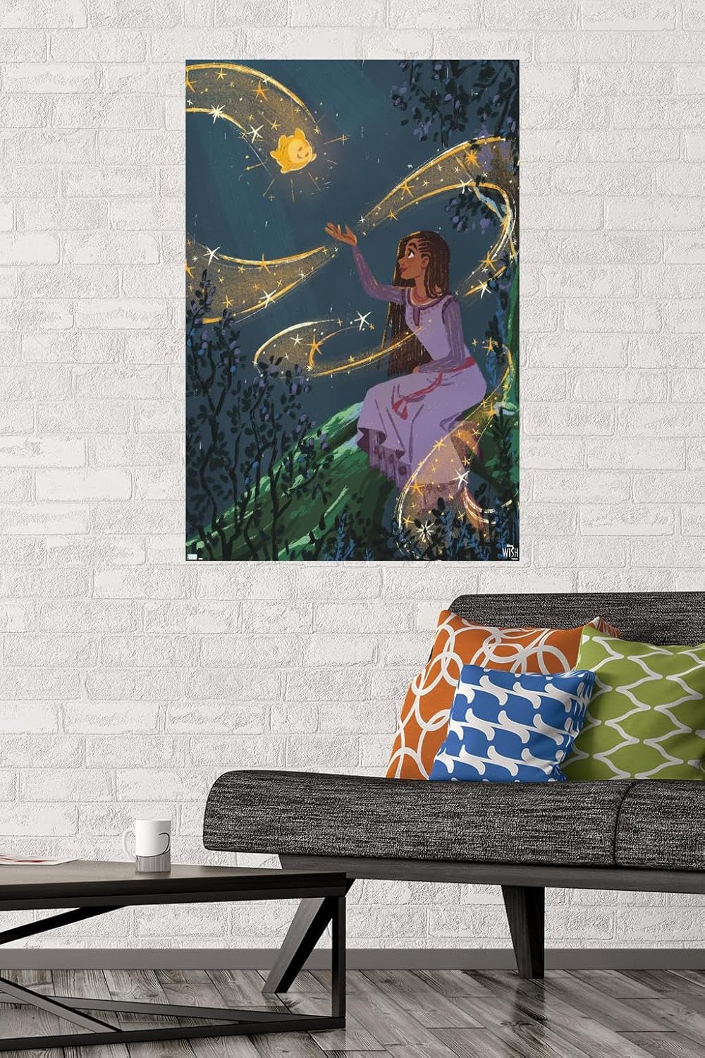 Trends International Disney Wish – Póster de collage 2 (Asha & Star), póster de pared, 22.37 x 34.00 pulgadas, versión sin marco