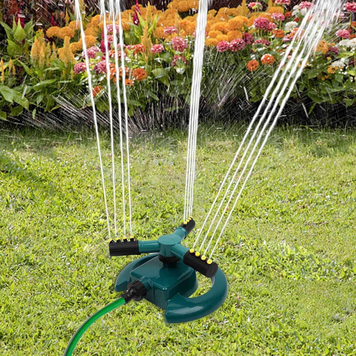 Aspersor de césped, sistema automático de riego de agua subterránea para jardín, rotativo, rociadores para niños de 360 grados para jardines,