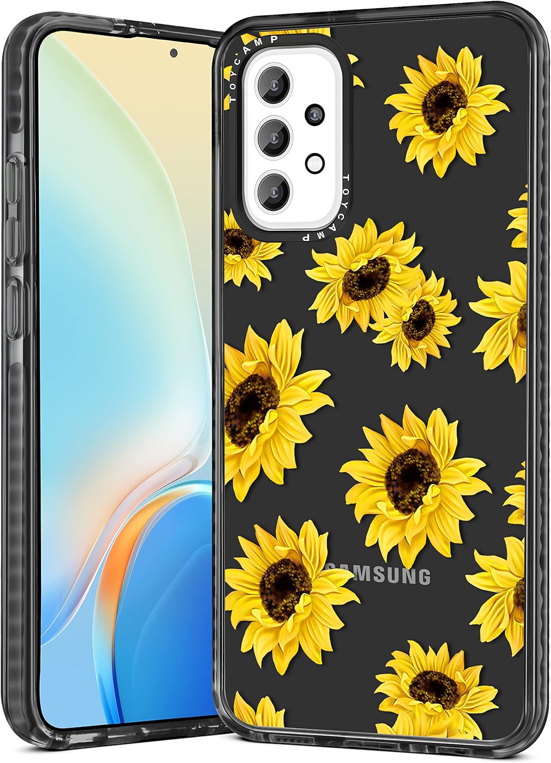 Toycamp Funda para Samsung A52 (también para Samsung A52s caso), bonito diseño de girasol divertido para mujeres y niñas para Galaxy A52 5G, bonita