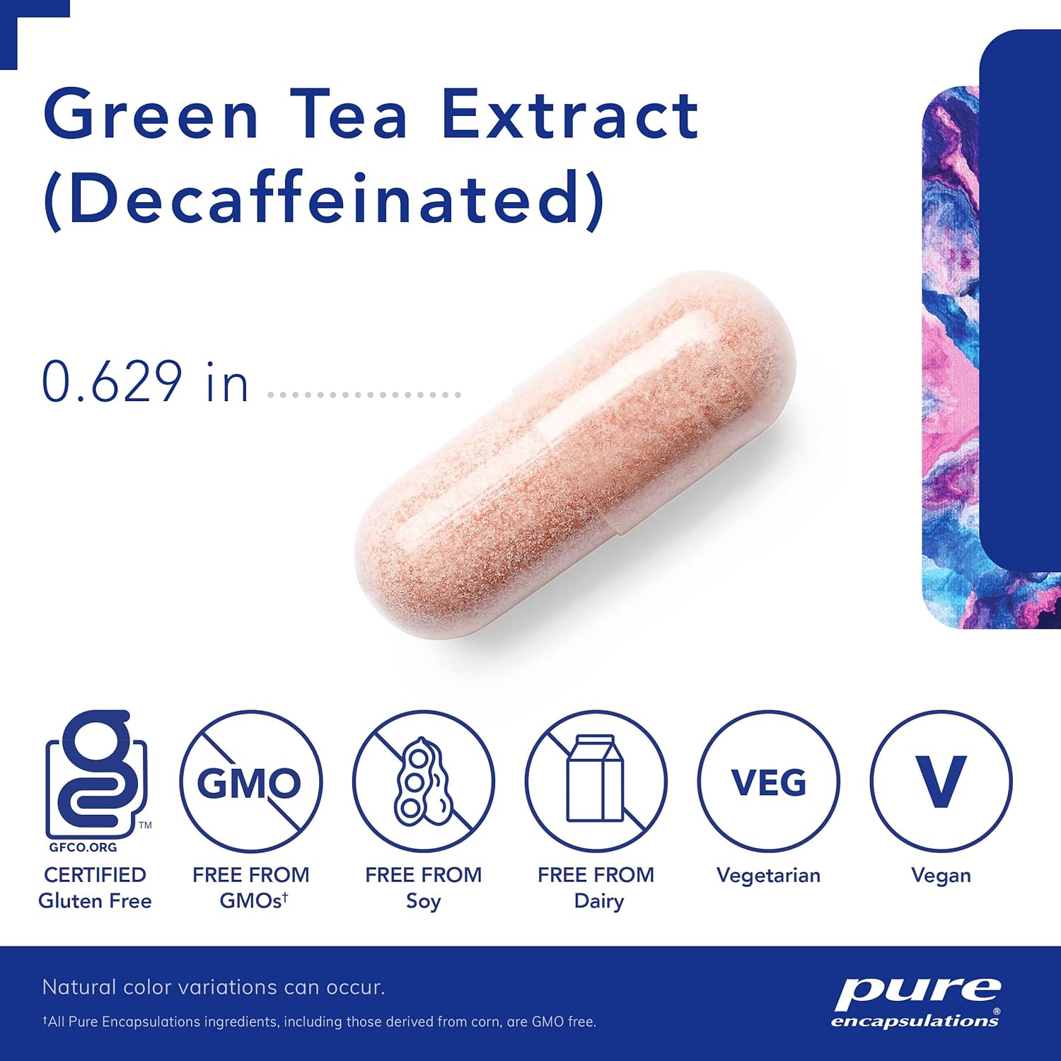 Pure Encapsulations Extracto de té verde (descafeinado)  Soporte antioxidante hipoalergénico para todas las células del cuerpo*  60 cápsulas