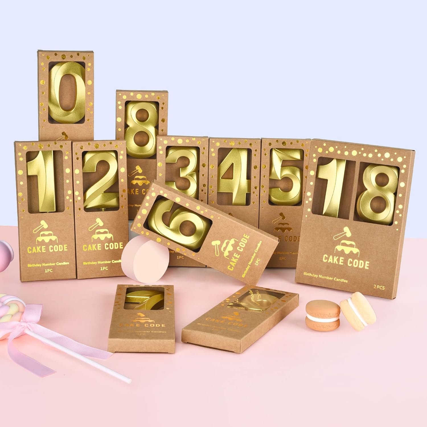 Velas de cumpleaños de oro de diamante de 2.76 pulgadas con número 70, velas de números dorados, velas de números de pastel, celebración de fiesta
