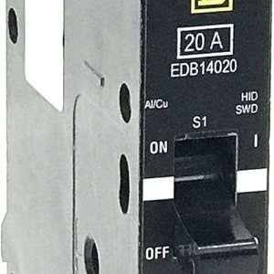 SCHNEIDER ELECTRIC 277-VOLT 15-AMP EDB14015 Disyuntor en miniatura 277V 15A, negro SCHNEIDER ELECTRIC 277-VOLT 15-AMP EDB14015 Disyuntor en miniatura 277V 15A, negro