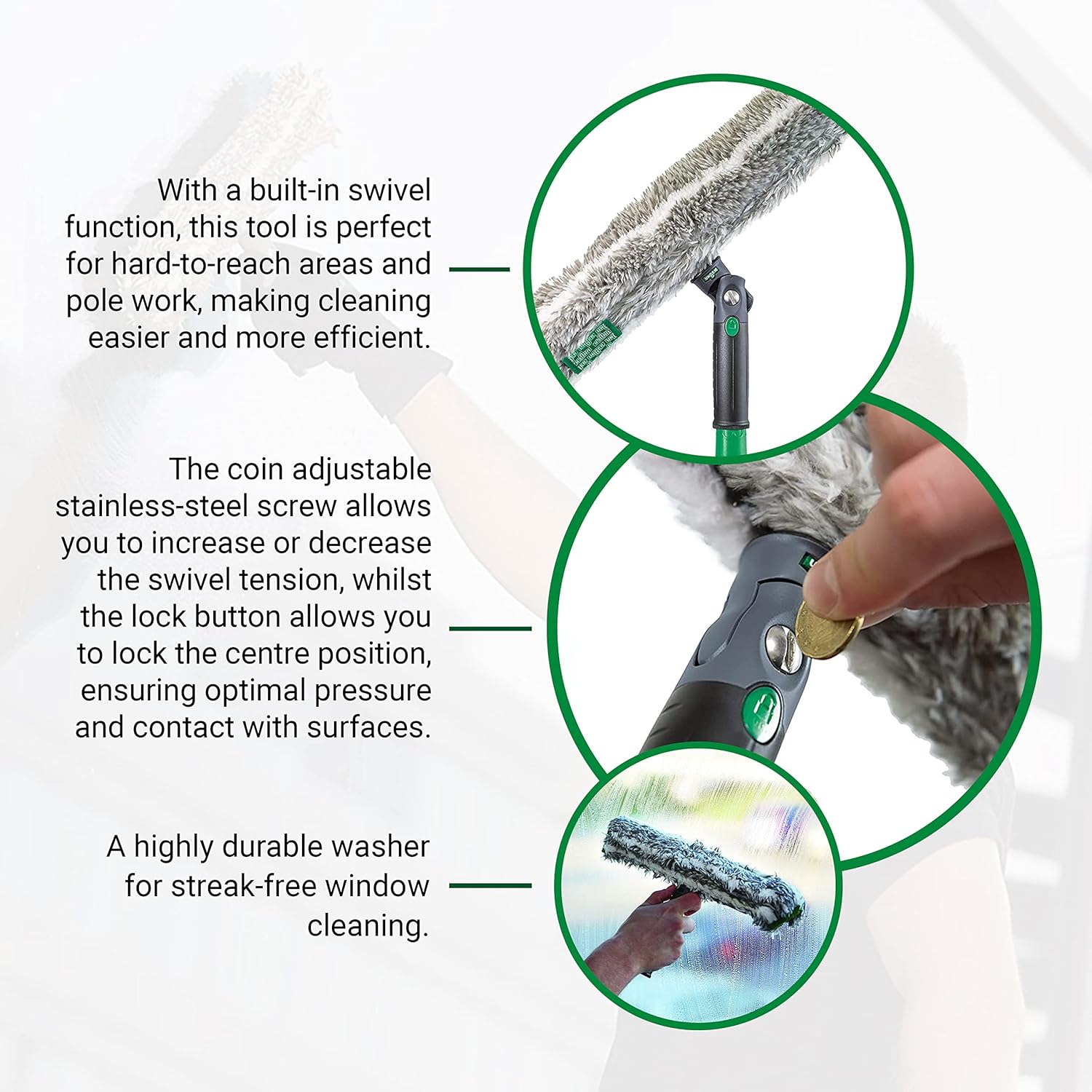 Unger ErgoTec Ninja – Arandela completa, 17.7 in de longitud