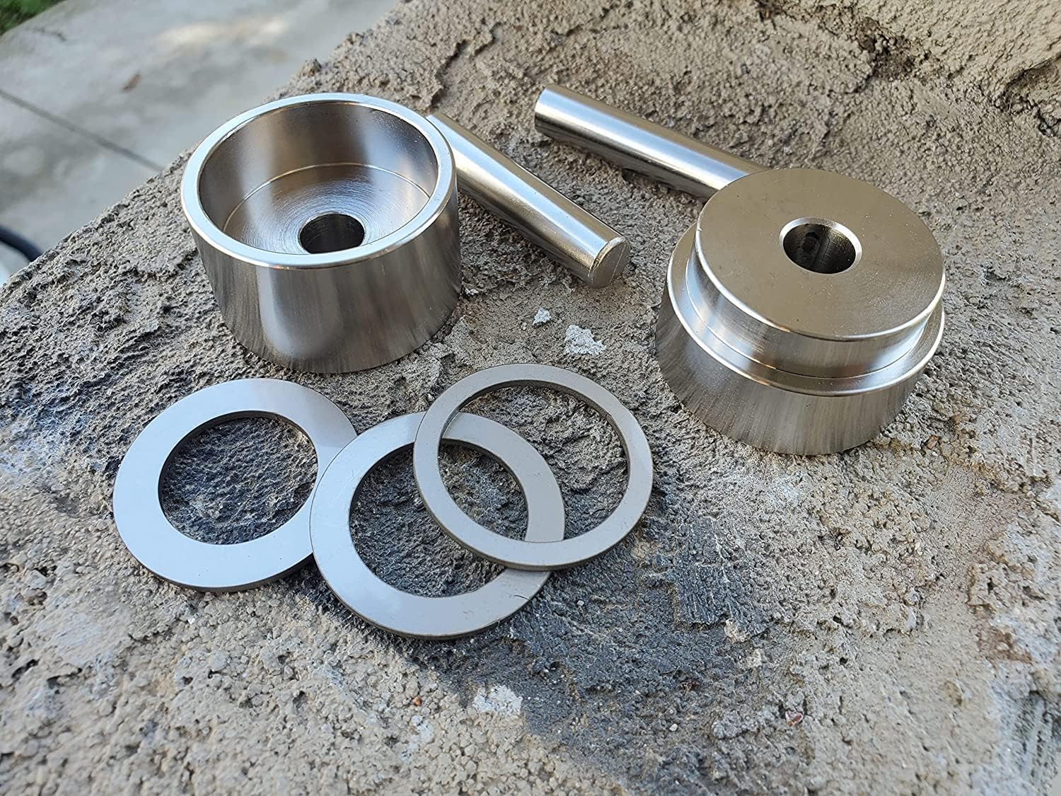 USAReplacementparts Punzón central de herramientas de anillo de monedas de 716 pulgadas, perfora un agujero de 716 pulgadas en 4 monedas de dólar