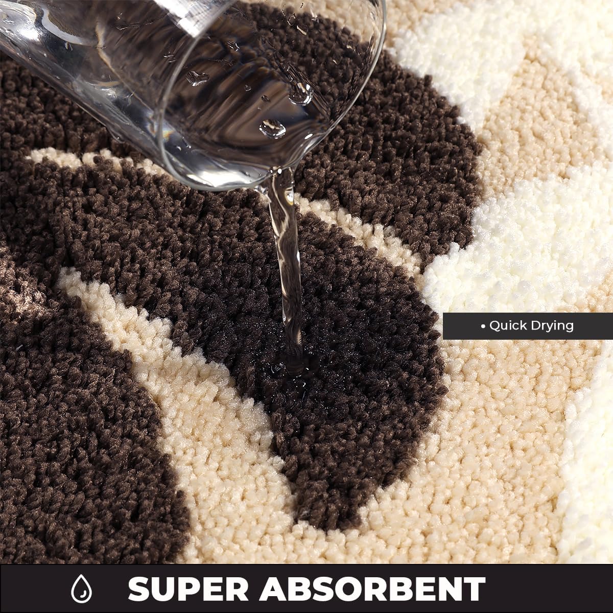 Loismood Plants – Alfombra de baño antideslizante súper absorbente, extra suave y 100% microfibra, lavable a máquina, alfombra para baño, cocina y
