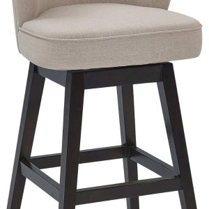 Armen Living Brandy – Taburete giratorio de madera Armen Living Brandy – Taburete giratorio de madera