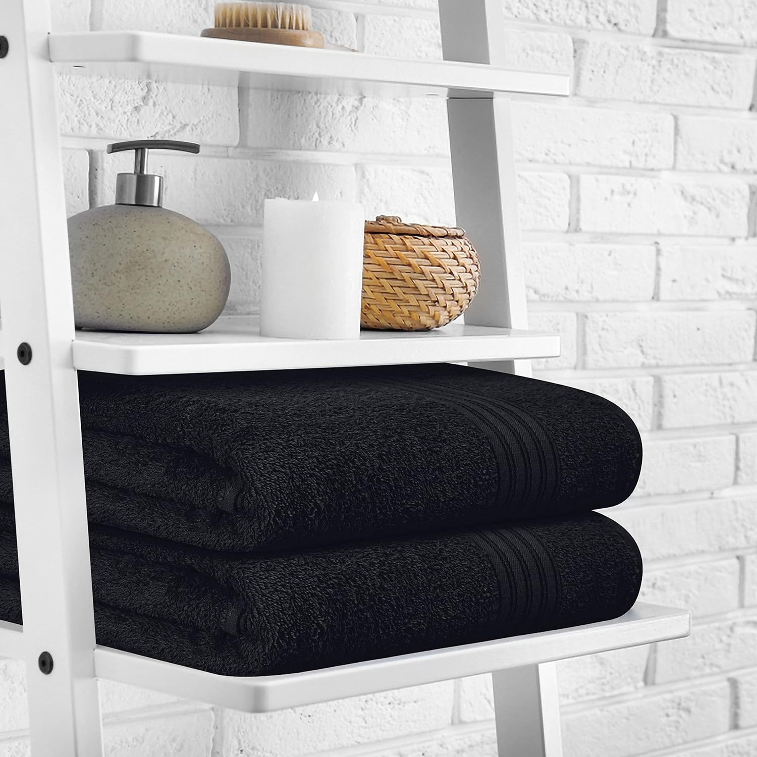 Juego de 2 toallas de baño 100% algodón de 28 x 55 pulgadas, toallas de baño grandes ecológicas, compactas, de secado rápido, ligeras, suaves y