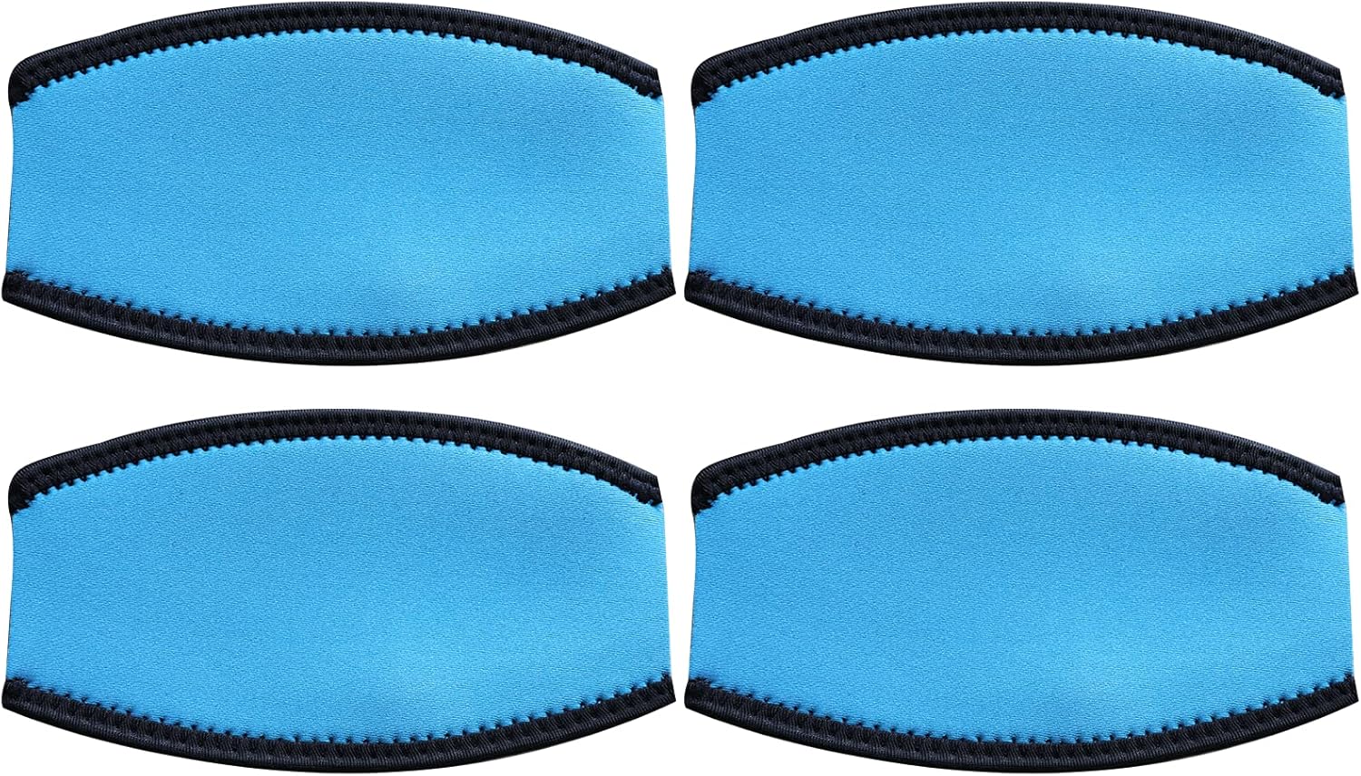 WEIENSC Correas de neopreno para máscara de buceo, cubierta de correa de máscara impermeable para natación (paquete de 4, unisex), cierre mágico de