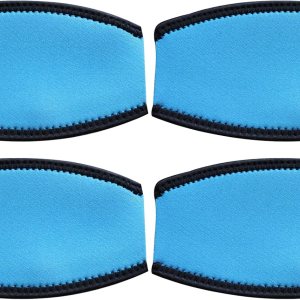 WEIENSC Correas de neopreno para máscara de buceo, cubierta de correa de máscara impermeable para natación (paquete de 4, unisex), cierre mágico de WEIENSC Correas de neopreno para máscara de buceo, cubierta de correa de máscara impermeable para natación (paquete de 4, unisex), cierre mágico de