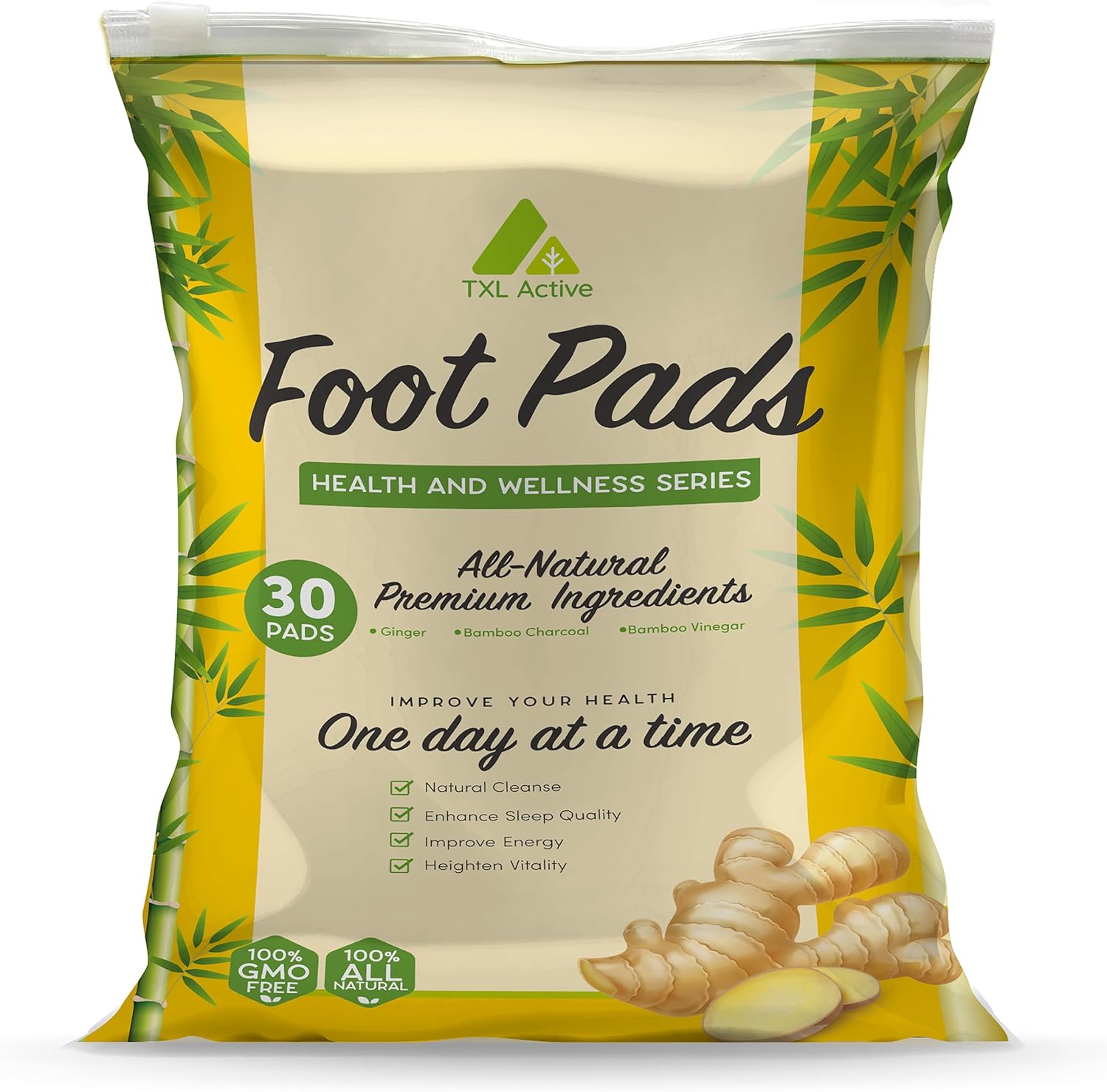 Almohadillas para pies de jengibre natural, cuidado rápido de los pies, almohadillas para pies para mujeres y hombres, mejora la calidad del sueño,