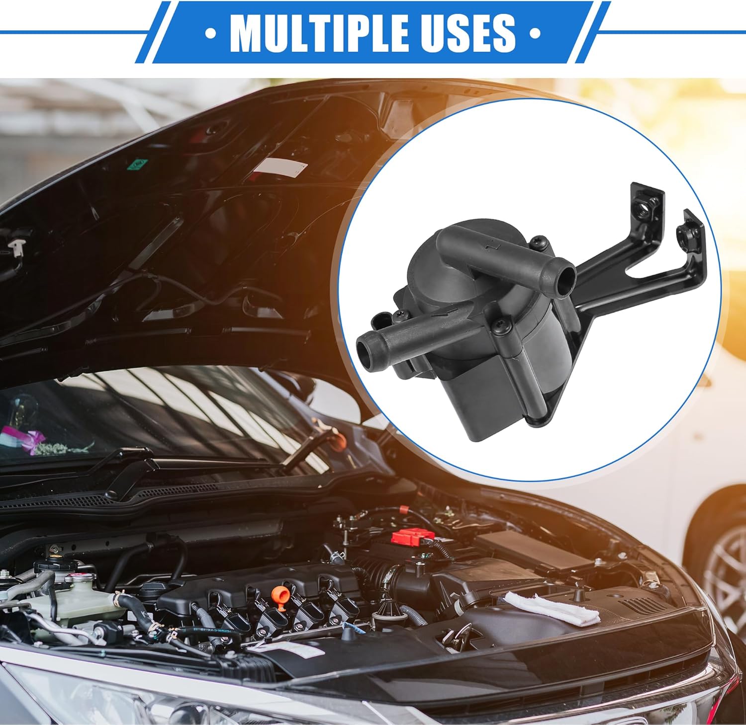 Inversor de enfriamiento de la bomba de agua del motor auxiliar del coche compatible para BMW 550i M5 M6 X5, plástico duradero negro