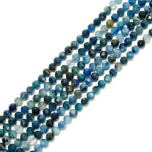 JM Design Cuentas redondas facetadas de cianita azul natural, tamaño 0.079 in, 15,5 ” hebra para la fabricación de joyas JM Design Cuentas redondas facetadas de cianita azul natural, tamaño 0.079 in, 15,5 ” hebra para la fabricación de joyas