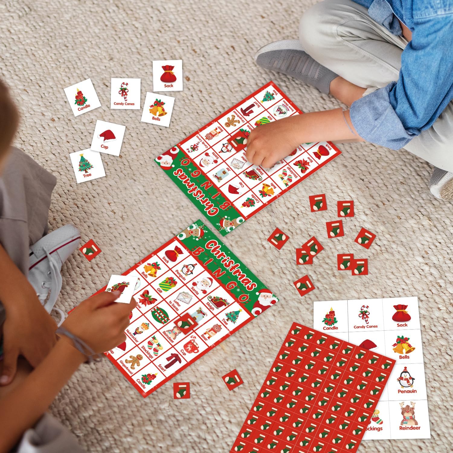 Tarjetas de bingo para Navidad, juego de bingo para estudiantes adolescentes, tarjeta de bingo para 24 jugadores, juego de bingo para niños, juego