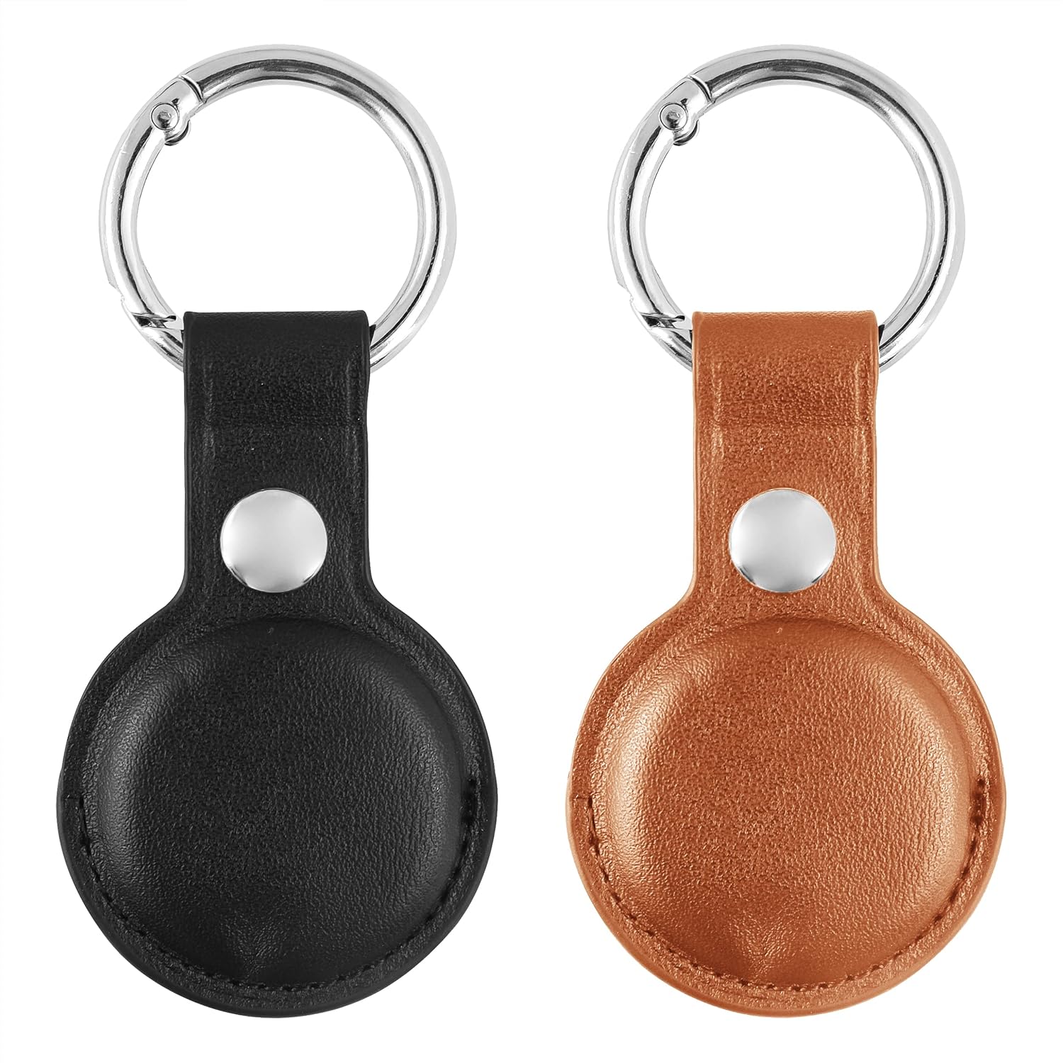 Native Pup Collar para perro Airtag (paquete de 2) (anillo en D negromarrón)
