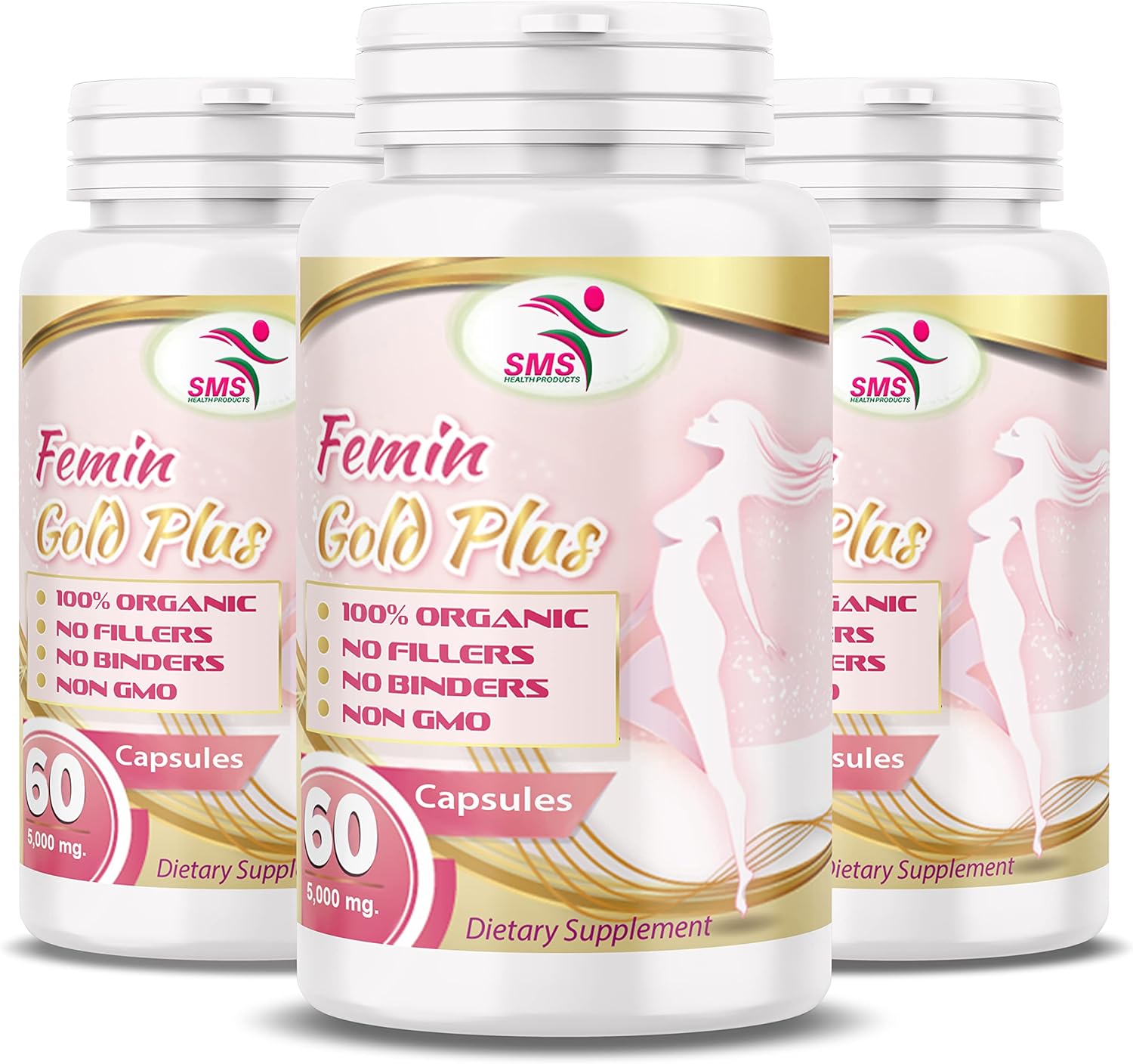 SMSHEALTHPRODUCTS.com Pueraria Mirifica (Kwao Krua Kao) Píldoras  Diario 3000 mg, Orgánico, Sin OGM, Sin Rellenos  Extracto 101 en polvo importado