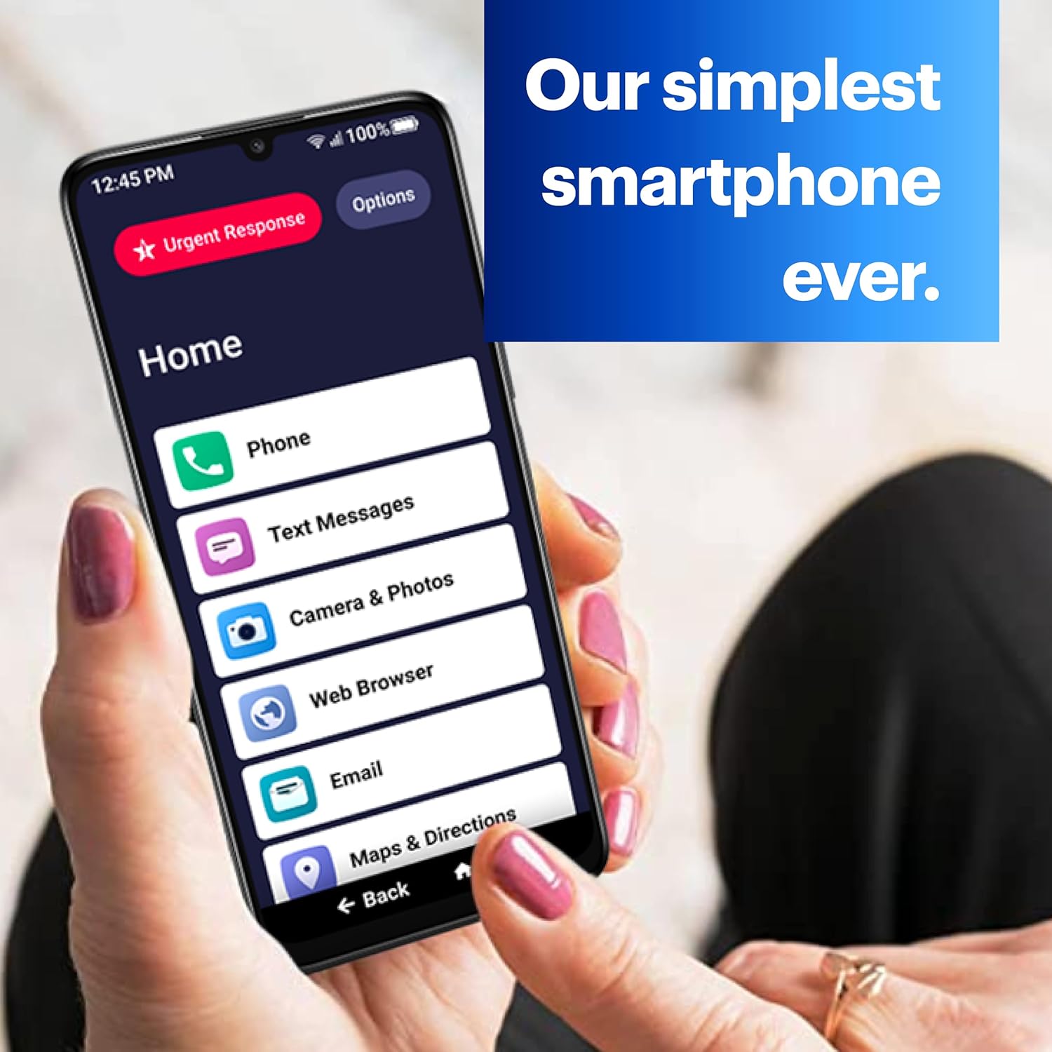 LIVELY Jitterbug Smart4 Smartphone para personas mayores – Teléfono celular para personas mayores – No compatible con otros operadores inalámbricos