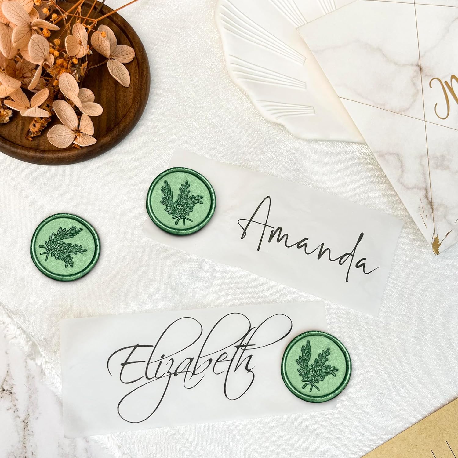 25 calcomanías para sellos de cera, hechas a mano, autoadhesivas, para invitaciones de bodas, sobres, envoltura de regalo, Navidad (estilo romero,