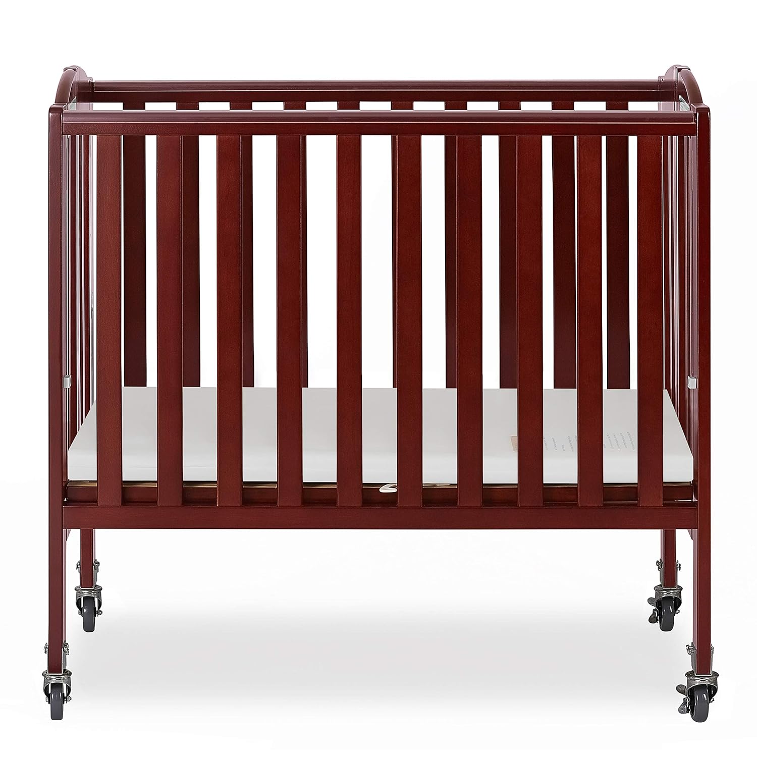 Cuna portátil de abedul plegable 2 en 1, cereza