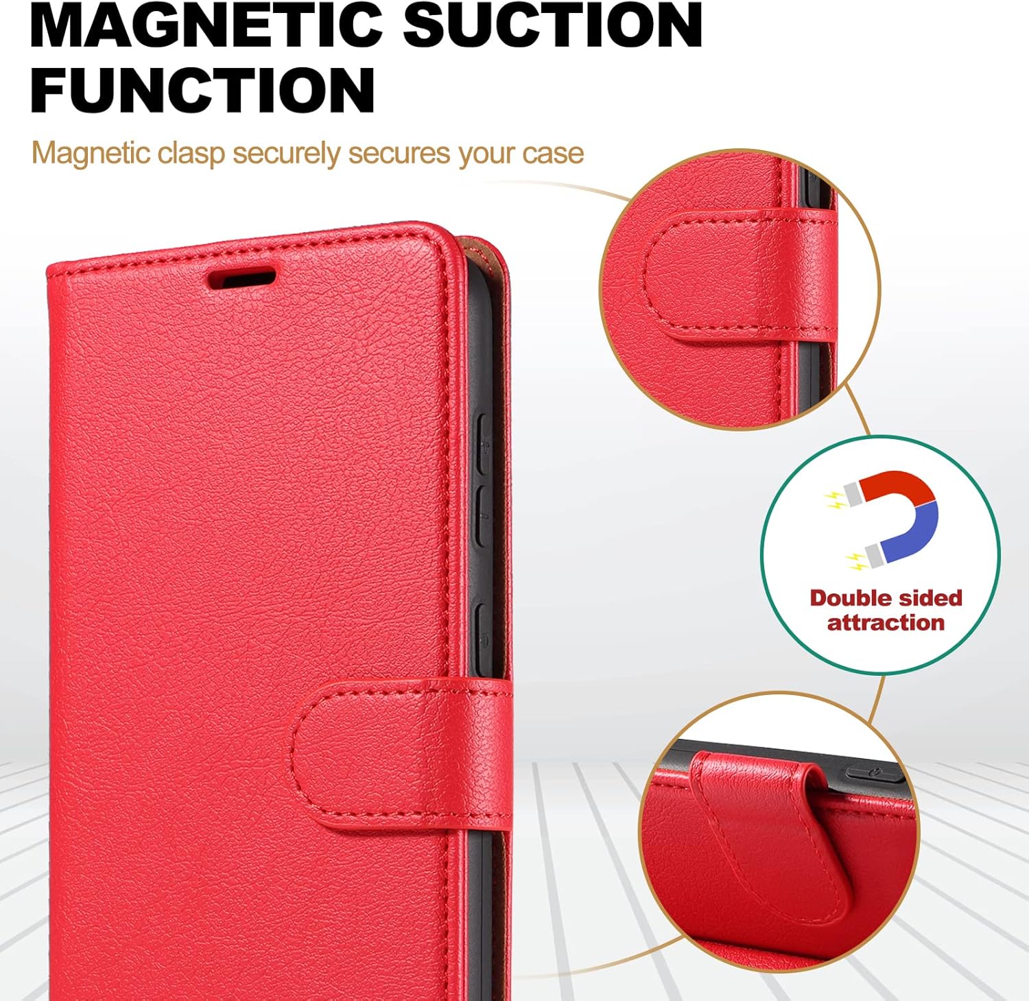 Funda para iPhone 11 Pro, de piel sintética, con bloqueo RFID, con soporte para tarjetas, funda magnética con tapa compatible con iPhone 11 Pro,