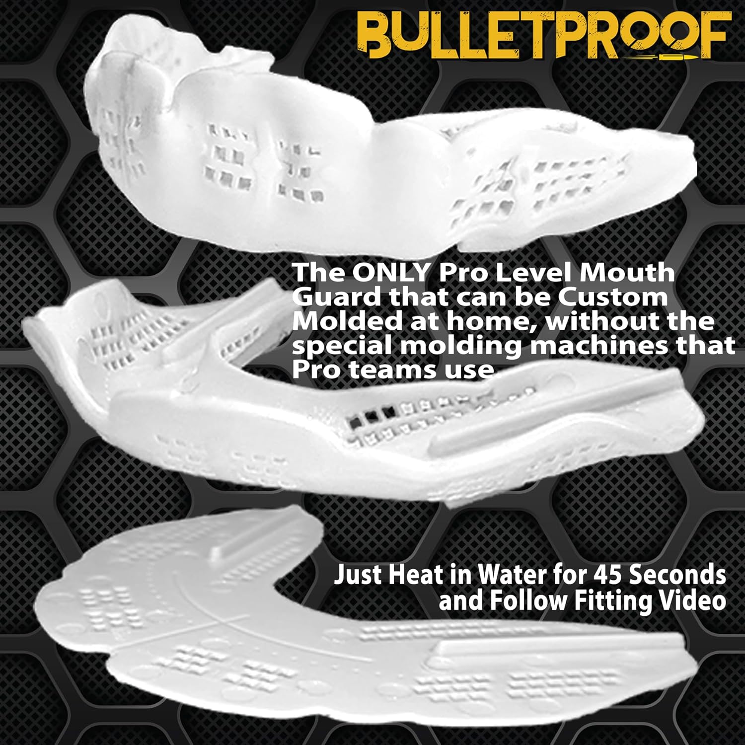 Bulletproof Worlds Thinnest Most Breathable Mouth Guard is 3X Stronger! BJJ Football MMA Basketball Hockey Lacrosse Rugby Boxing Sports Mouthguard