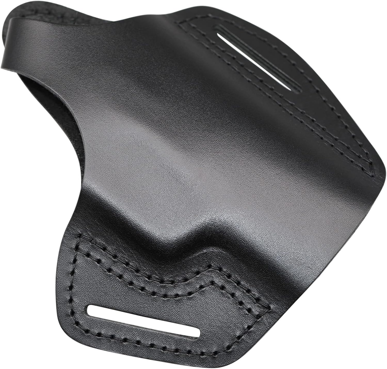Funda de cuero con 2 ranuras OWB compatible con Glock 17 19 22 26 32 33  S&W M&P ShieldSpringfield XD y XDSPlus todas las pistolas de tamaño similar