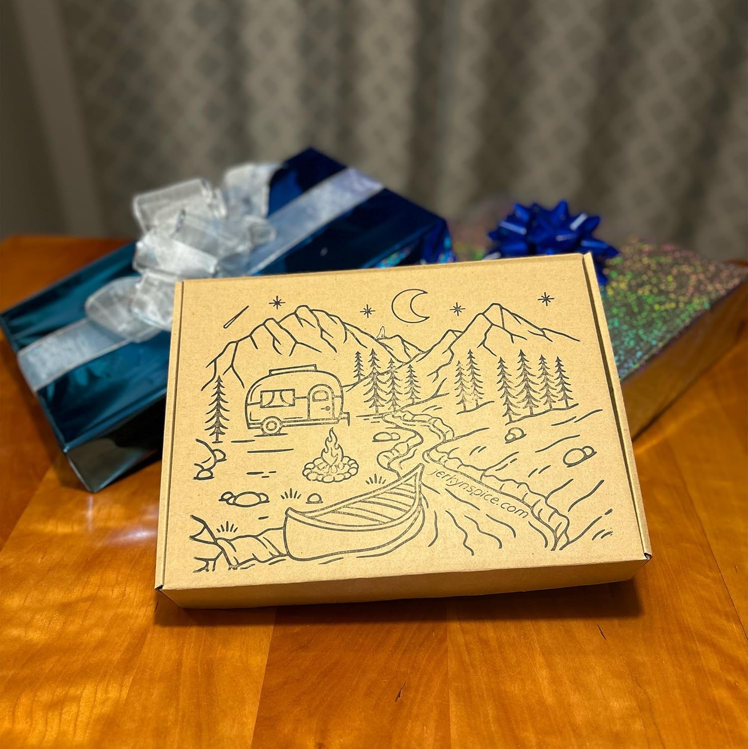Caja de cecina artesanal (paquete de 6)  Premium, lote pequeño, selección artesanal de carne cecina, alta proteína, cesta de regalo única para el