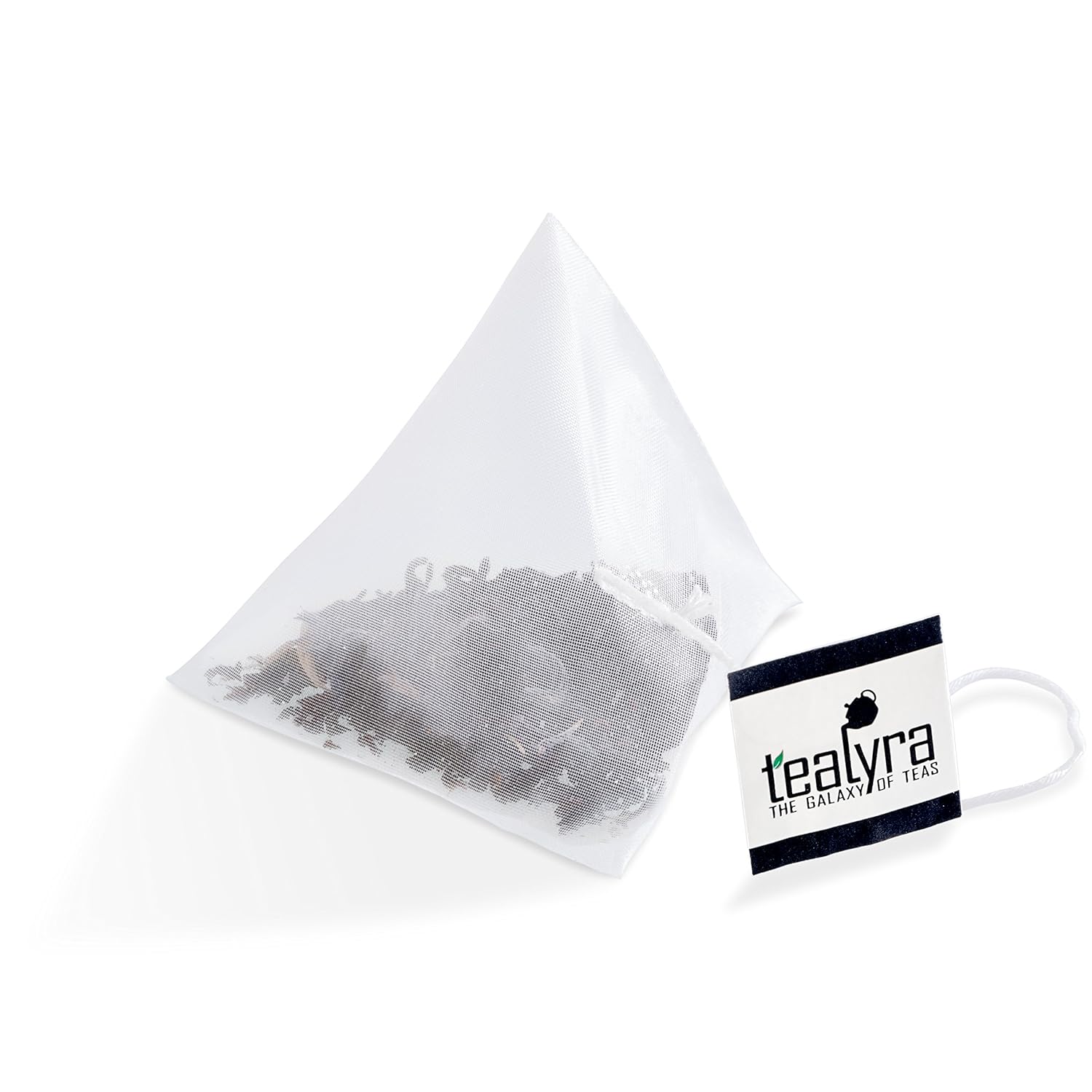 Tealyra – Bolsas de pirámides de té Earl Grey Cream – Té clásico de hoja negra – Cítrico con sabor a vainilla – 25 sobres (2 onzas)