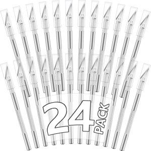 Jetmore Juego de 24 cuchillos Exacto, cuchillos para manualidades, kit de cuchillos de precisión para cortar bricolaje, tallar calabaza, recortar, Jetmore Juego de 24 cuchillos Exacto, cuchillos para manualidades, kit de cuchillos de precisión para cortar bricolaje, tallar calabaza, recortar,