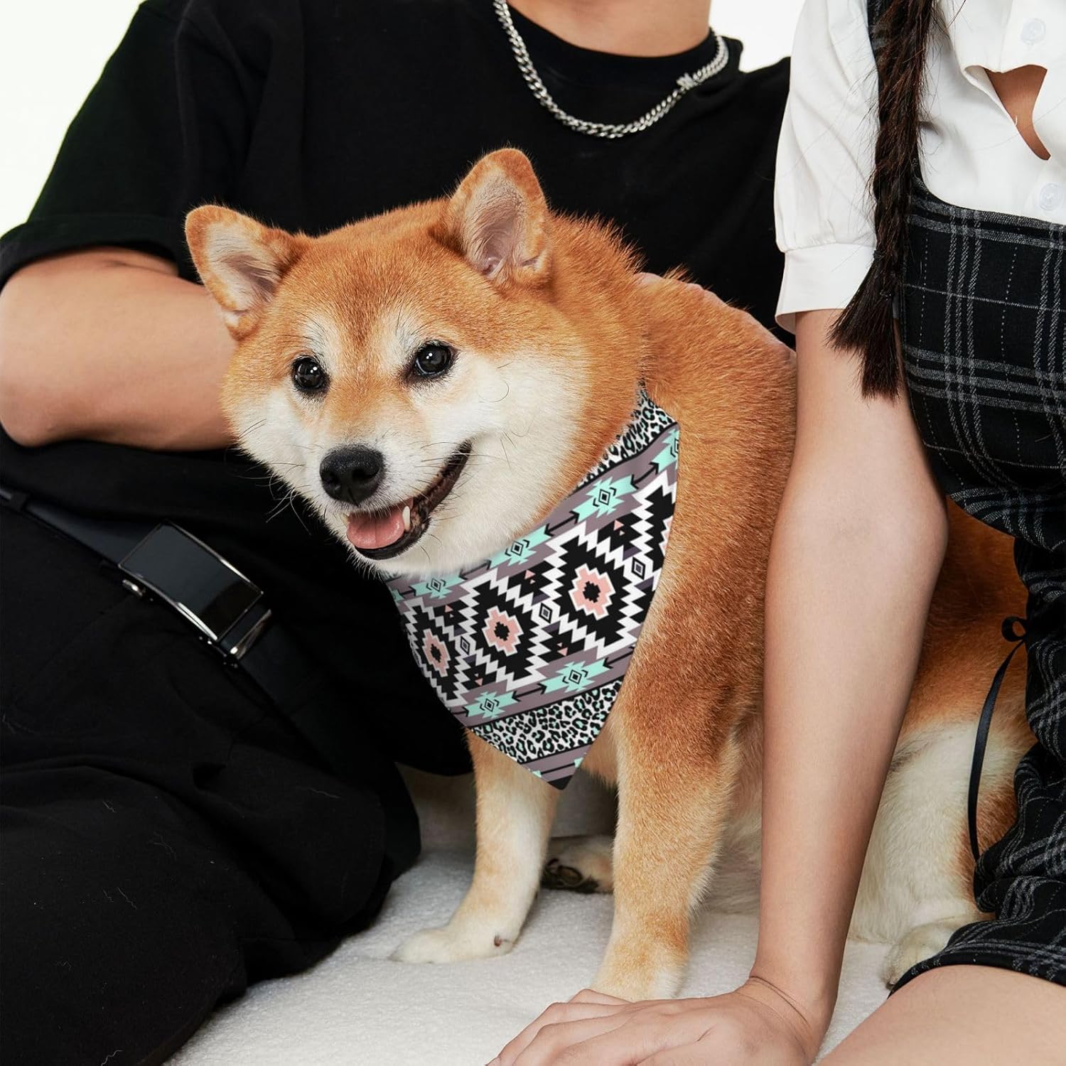 Pañuelos para perros con hebilla ajustable para mascotas, diseño de nativos americanos, bufanda triangular lavable, tres tamaños