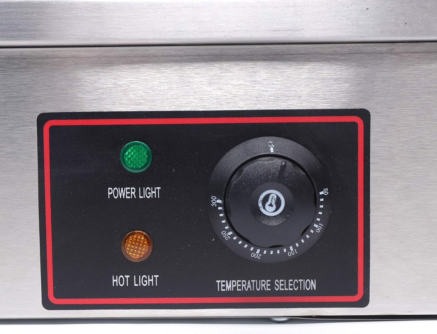 Plancha eléctrica comercial de 1600 W, 22 pulgadas, parrilla superior plana, placa caliente, barbacoa, antiadherente, grande, control termostático