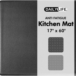 DAILYLIFE – Tapete de cocina antifatiga de 25 pulgadas de grosor, tapete cómodo de pie para el hogar, oficina, garaje, parte inferior DAILYLIFE – Tapete de cocina antifatiga de 25 pulgadas de grosor, tapete cómodo de pie para el hogar, oficina, garaje, parte inferior