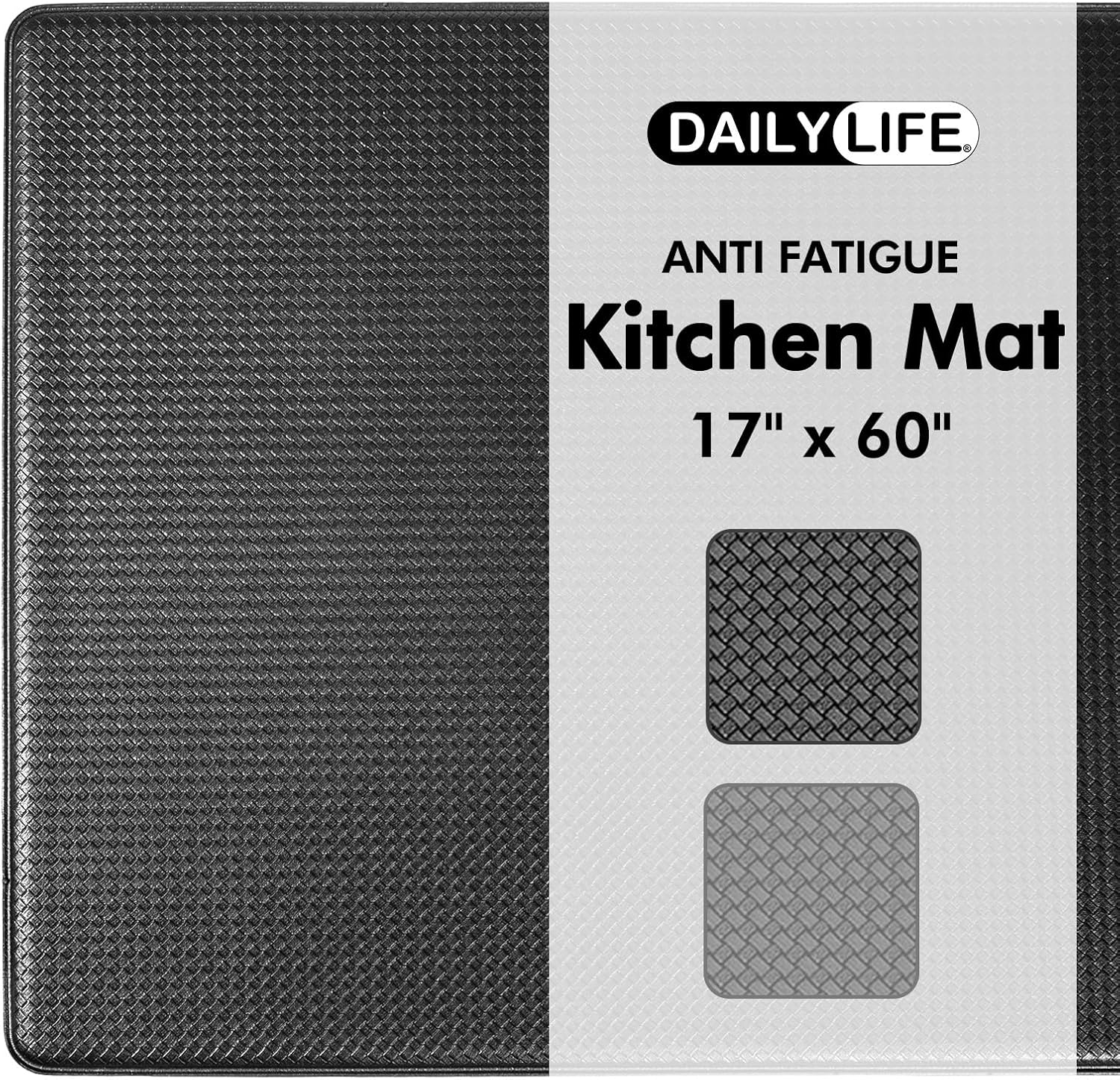 DAILYLIFE – Tapete de cocina antifatiga de 25 pulgadas de grosor, tapete cómodo de pie para el hogar, oficina, garaje, parte inferior