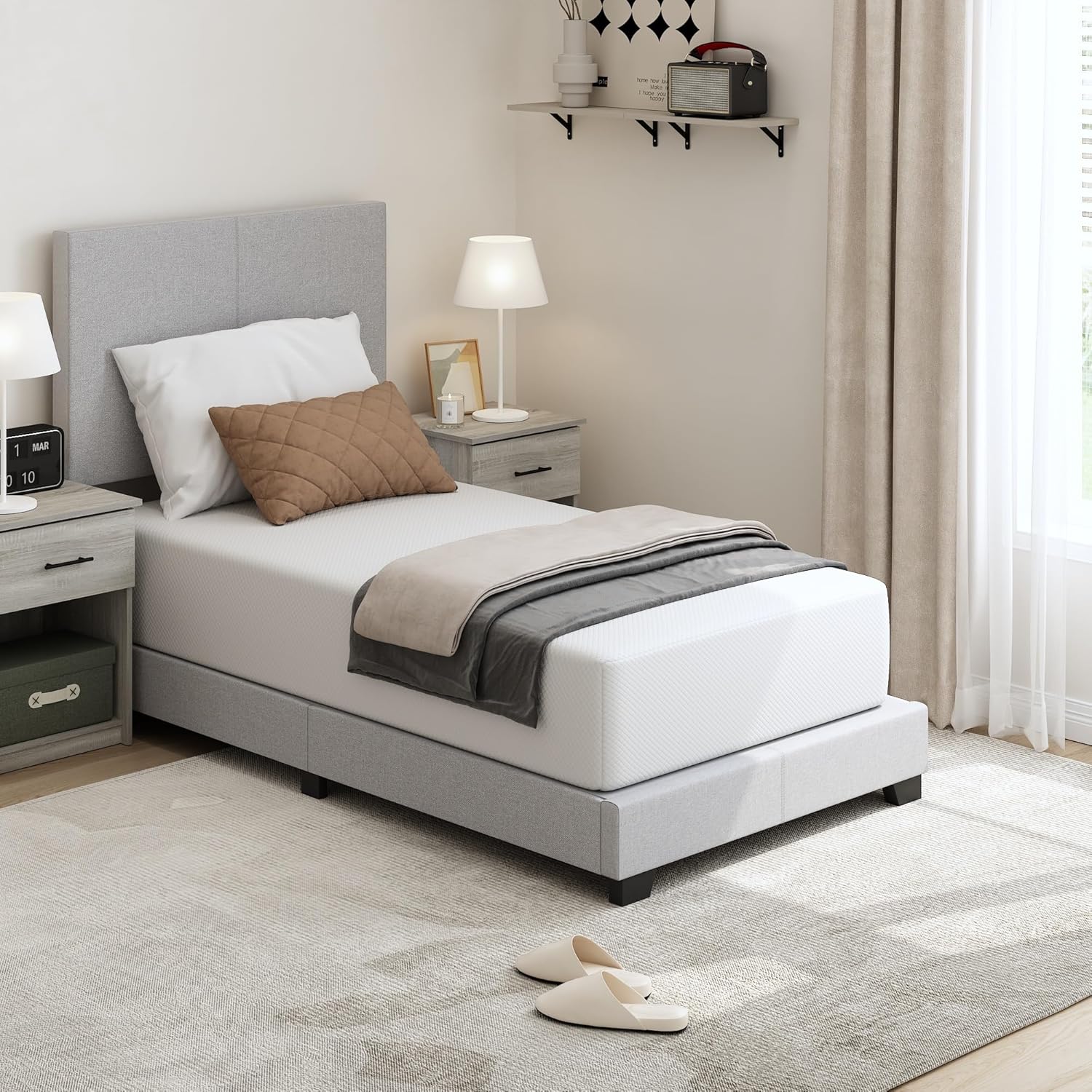 Furinno Tidur – Colchón de espuma viscoelástica de gel refrescante, 12 pulgadas, tamaño individual