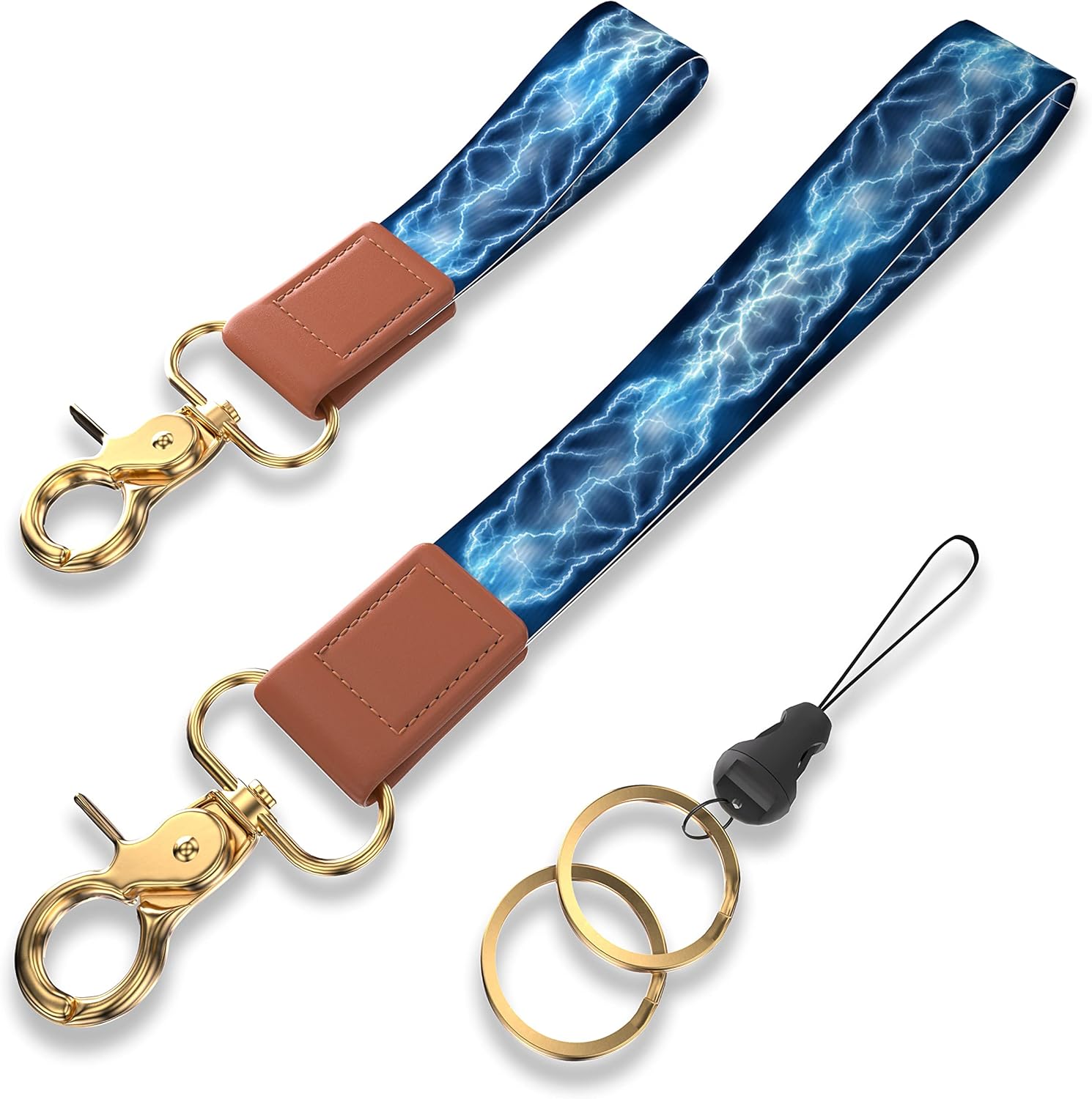 Llavero con cordón de muñeca, llavero de automóvil, llavero de pulsera para mujeres y hombres