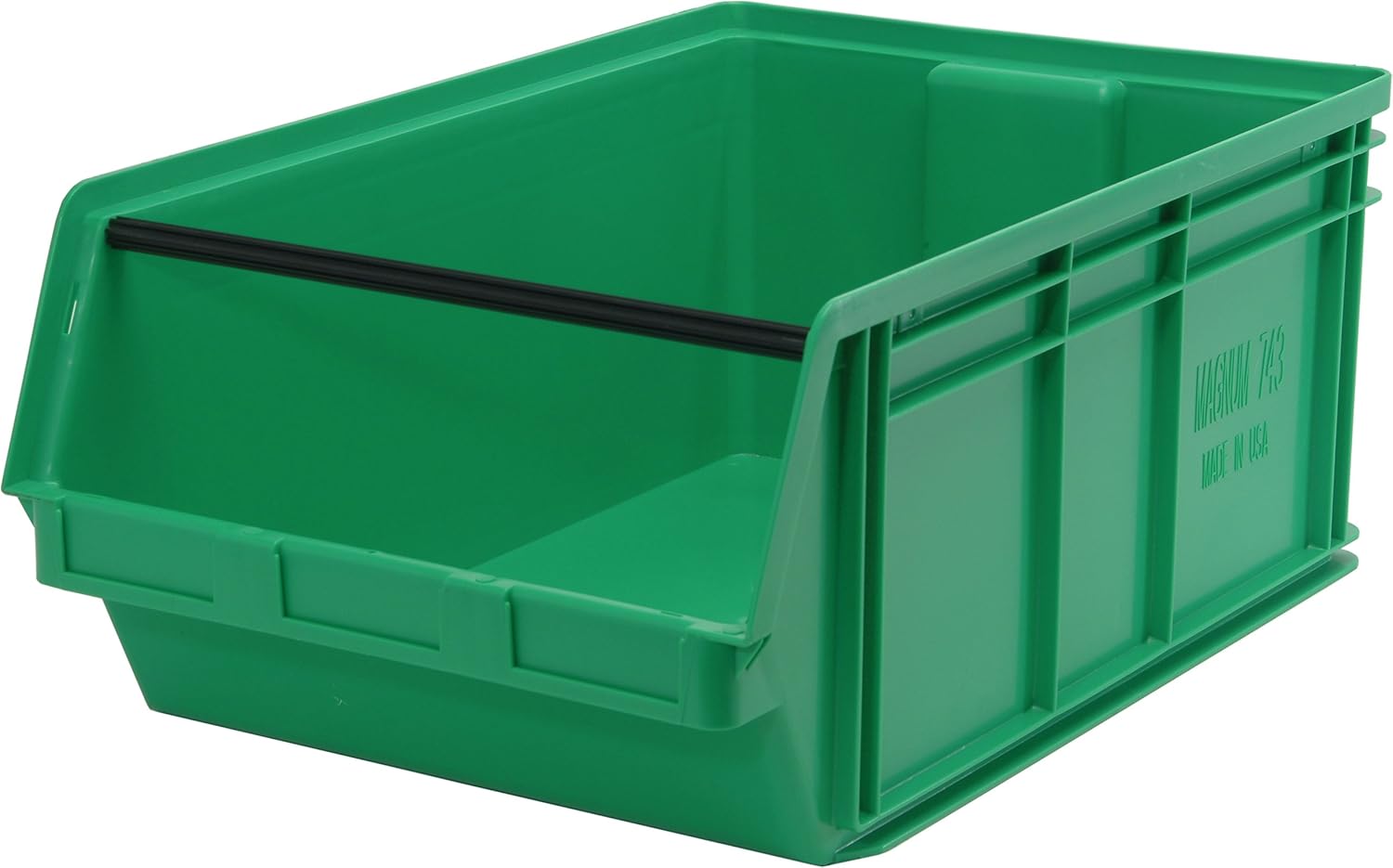 Quantum Storage QMS743GN Magnum – Contenedor de plástico resistente con barra extendida, 29 pulgadas x 18-38 pulgadas x 11-78 pulgadas, color verde