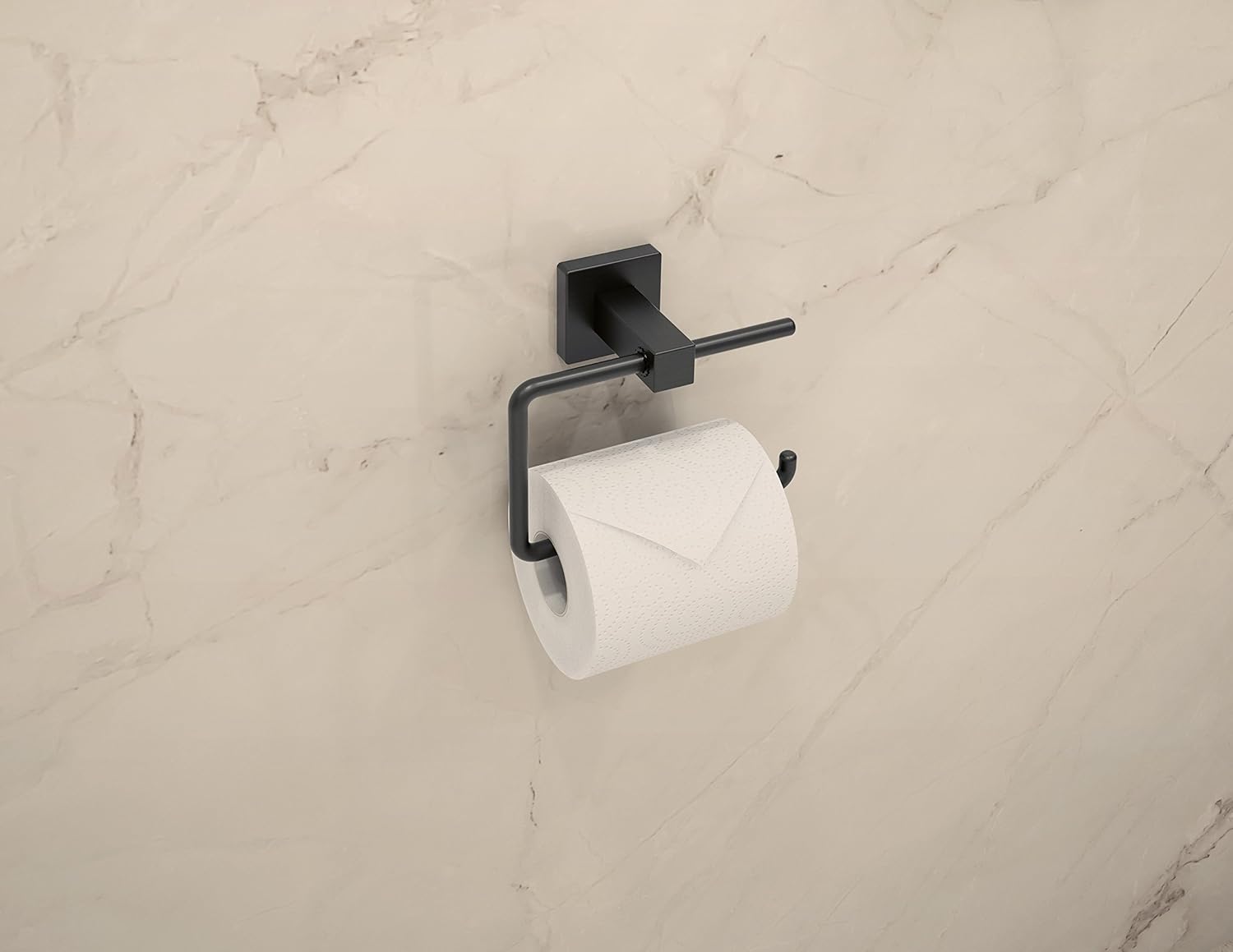 Symmons 363TP-MB Duro – Soporte de papel higiénico para pared, color negro mate