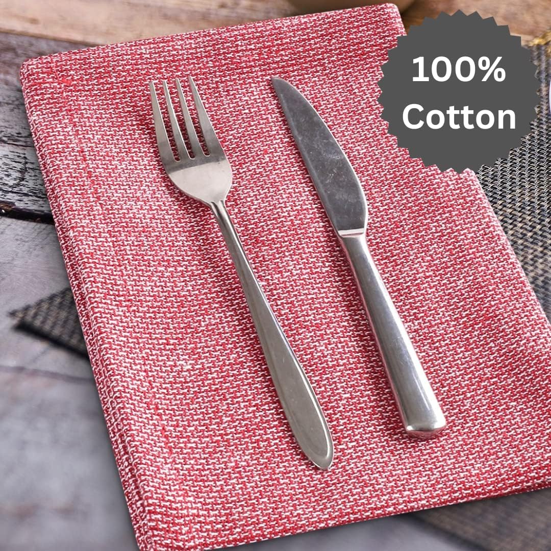 Juego de 12 servilletas de tela de cocina de hierba de primera calidad, 100% algodón, suaves y duraderas, ideales para comedor, restaurante, bodas y