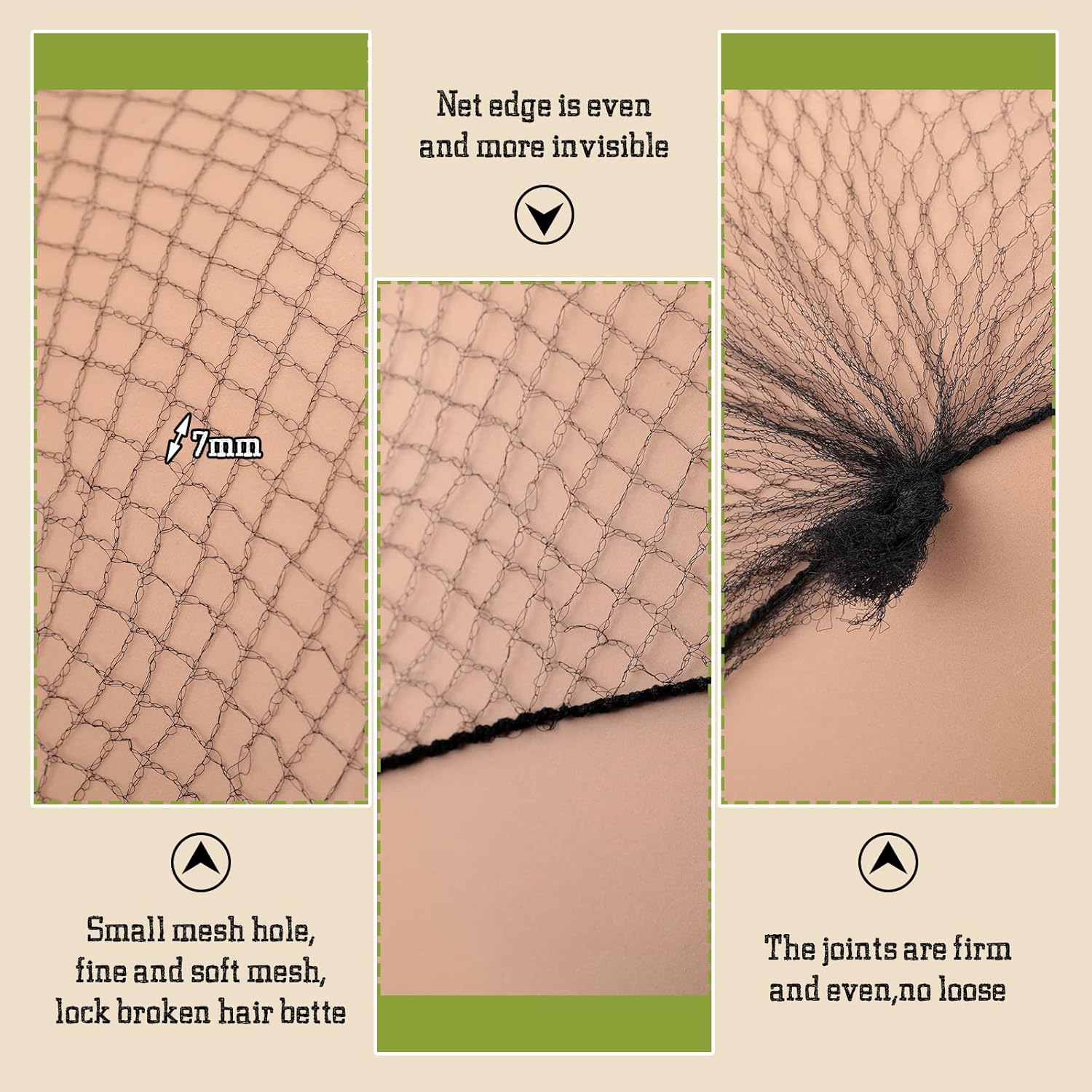 400 redes para el cabello para mujer, redes para el cabello para servicio de alimentos, malla con borde elástico invisible de 20 pulgadas para baile
