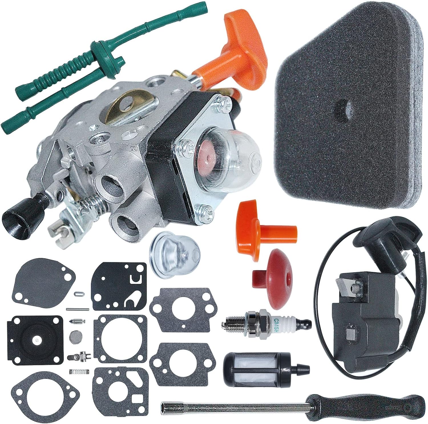 Para Stihl FS90 FS87 FS100 HT100 HT101 HL100 HL90 FS130, carburador con kit de alimentación, 41801200610 41801200611 41801200613