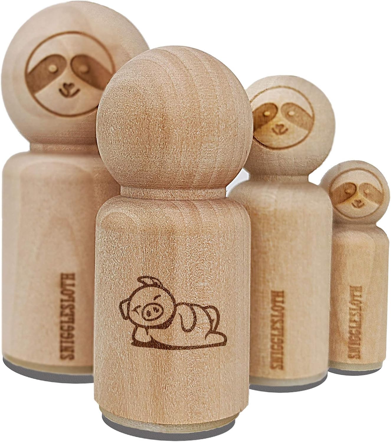 Lazy Pig Lounging – Sello de goma para sellar planificadores de manualidades, mini de 12 pulgada