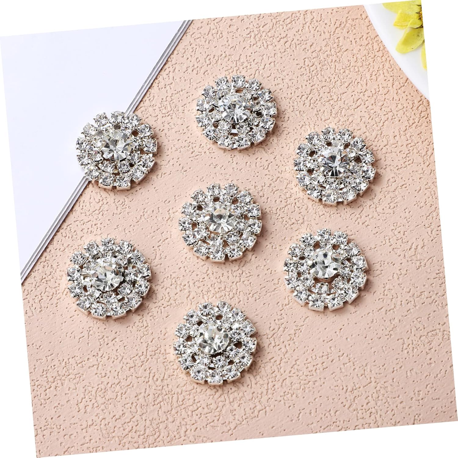 MAGICLULU Botones de hebilla de diamantes de imitación para tapicería Botones de diamantes de imitación 12 piezas Botones de ropa Botones a granel