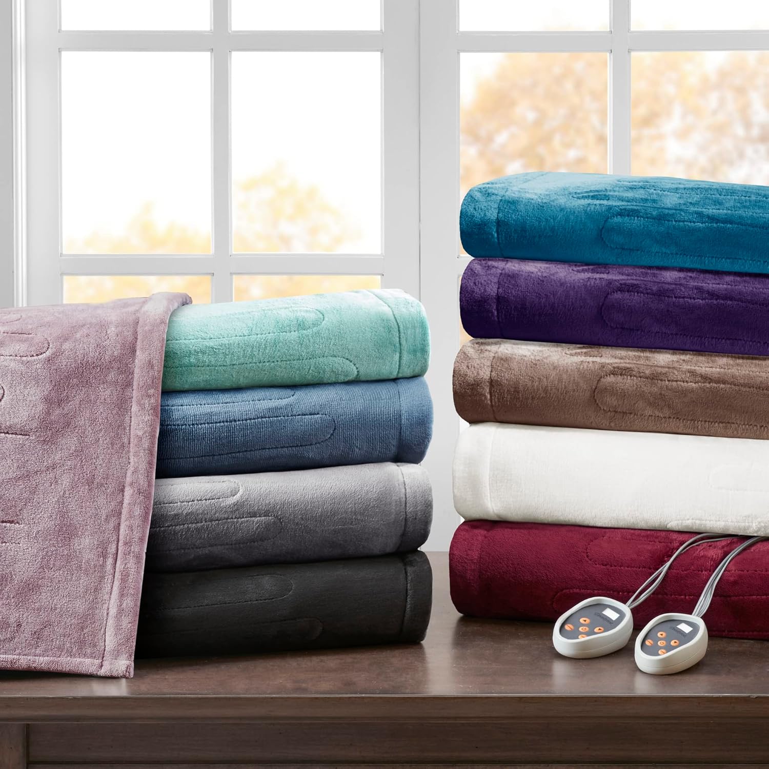 Beautyrest – Manta eléctrica de calentamiento rápido, apagado automático, prácticamente sin campos electromagnéticos, varios ajustes de calor,